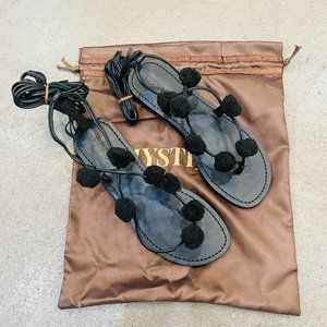 Mystique Pom Pom Leather lace with sandal